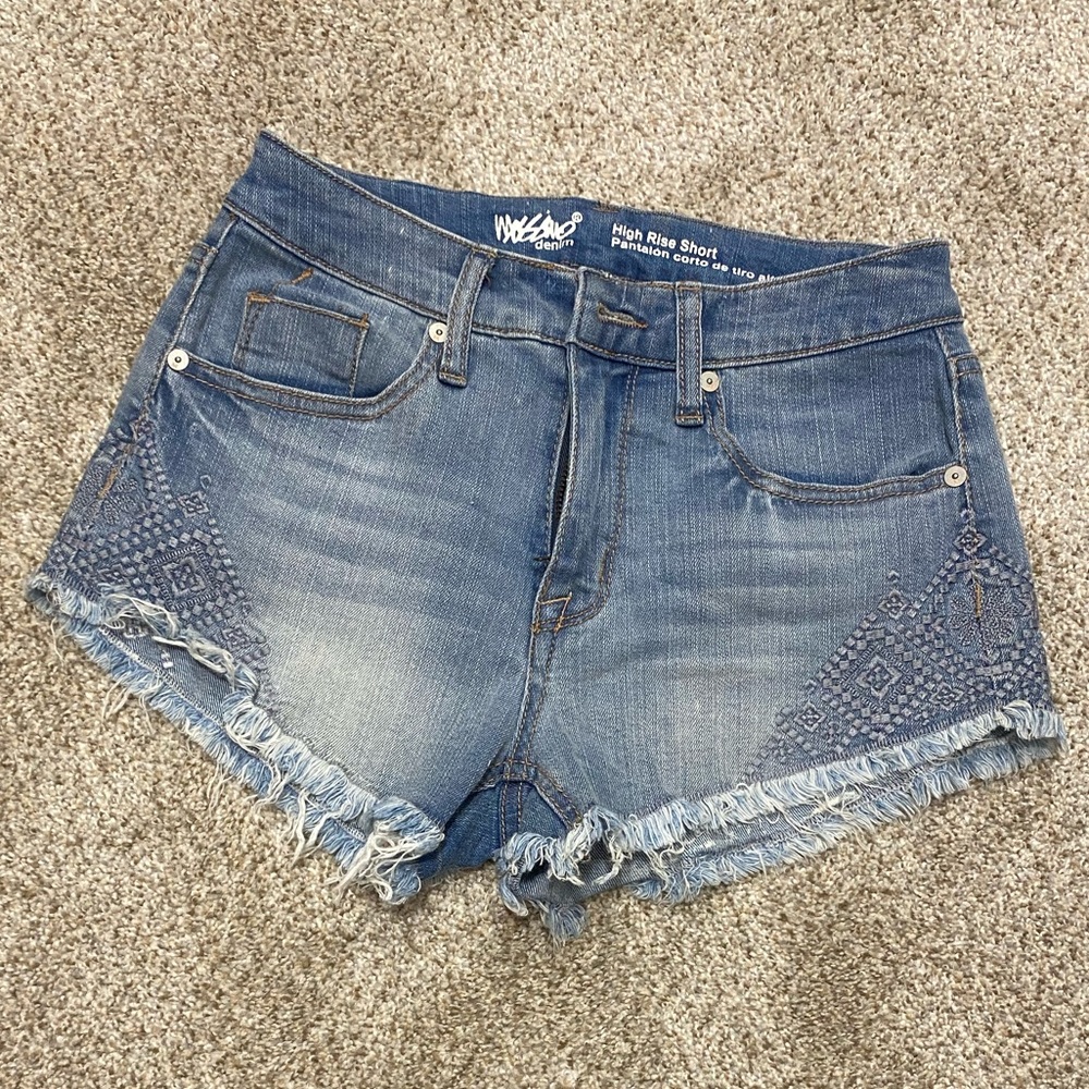Mossimo Embroidered Jean Shorts